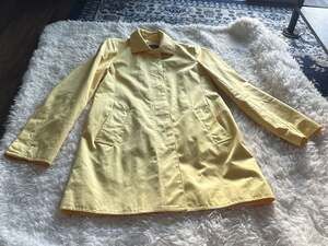 Coach Yellow Sateen Trench Coat with Signature Logo Lining